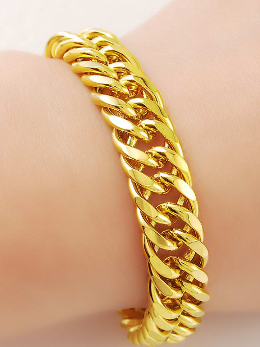 Yi Heng Da Men Delicate 24K Gold Plated Geometric Shaped Bracelet 1