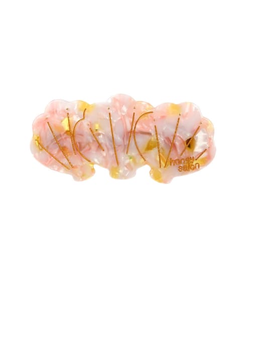 Shell yellow Alloy With Cellulose Acetate Fashion Shell  Barrettes & Clips