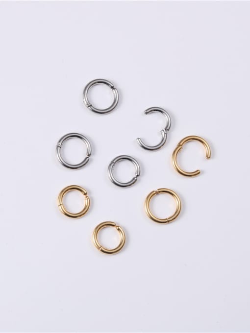 GROSE Titanium With Gold Plated Simplistic Round Clip On Earrings