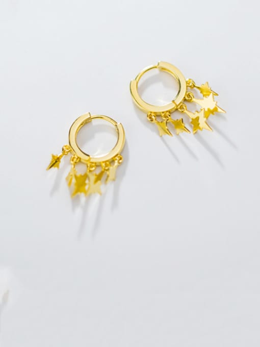 Rosh 925 Sterling Silver With Gold Plated Cute Star Clip On Earrings 1