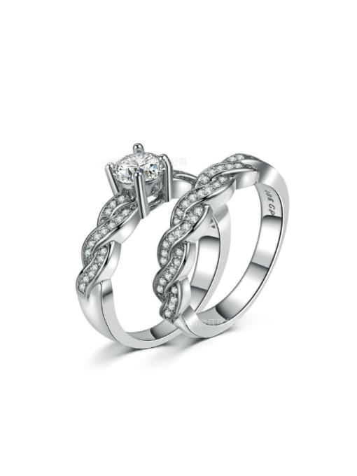 ZK Two Pieces Jewelry Luxury Wedding Ring