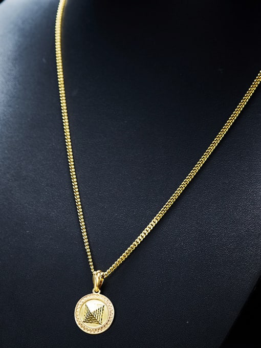 CEIDAI Personalized Exaggerated Round Gold Plated Necklace 1