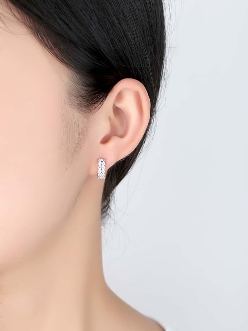 RANSSI Fashion Shiny Cubic Zirconias Copper Earrings 1