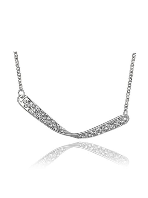 platinum Simple Geometrical Rhinestones Women Necklace