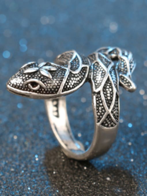 Gujin Retro style Personalized Snake Alloy Ring 2
