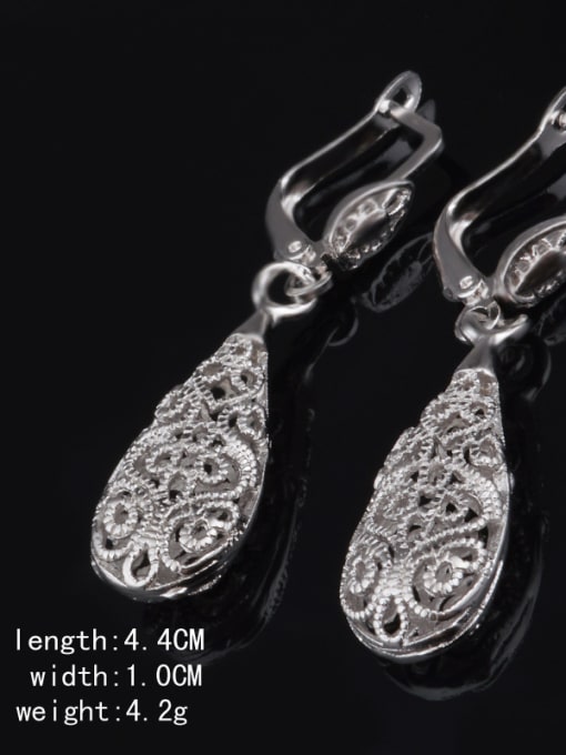 Platinum Rose Gold Plated Fashion Hollow Drop Earrings