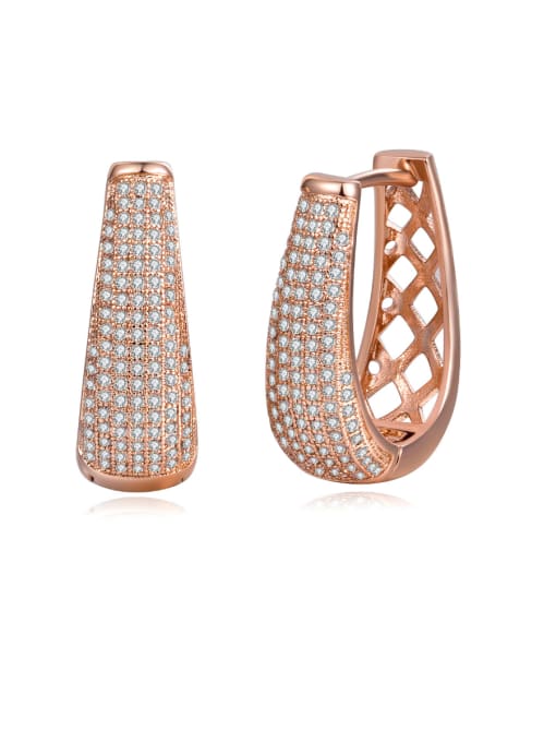 UNIENO Copper inlaid AAA zircons with delicate glistening studs 0