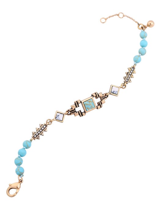 KM Elegant Blue Stones Alloy Bracelet 2