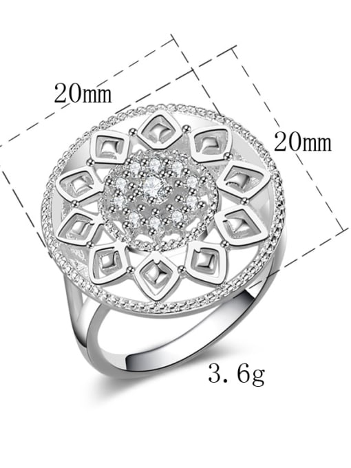 Ya Heng Best-selling Flower Pattern Zircons Women Ring 1