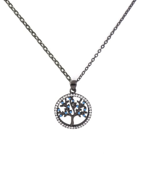My Model Micro Pave Hot Selling Tree Patter Clavicle Necklace 3