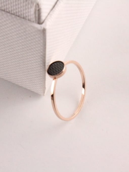 GROSE Black Agate Simple Style Ring 1