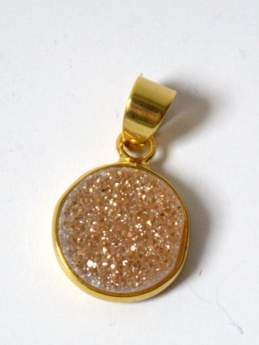 Champagne Fashion Natural Crystal Gold Plated Pendant