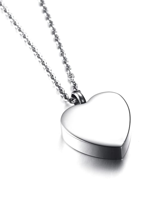 CONG Women Fashion Heart Shaped Stainless Steel Pendant 1