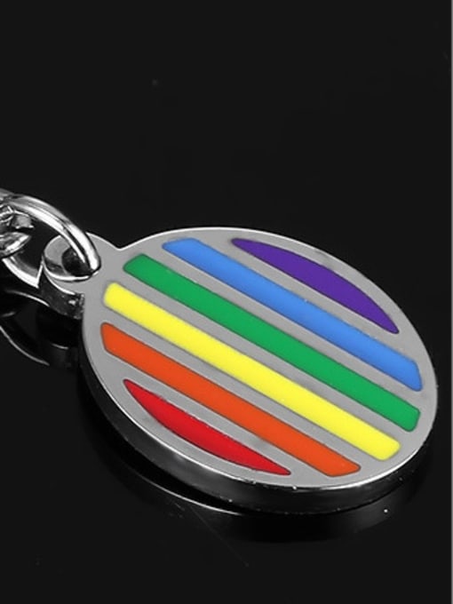CONG All-match Colorful Oval Shaped Glue Titanium Bracelet 1