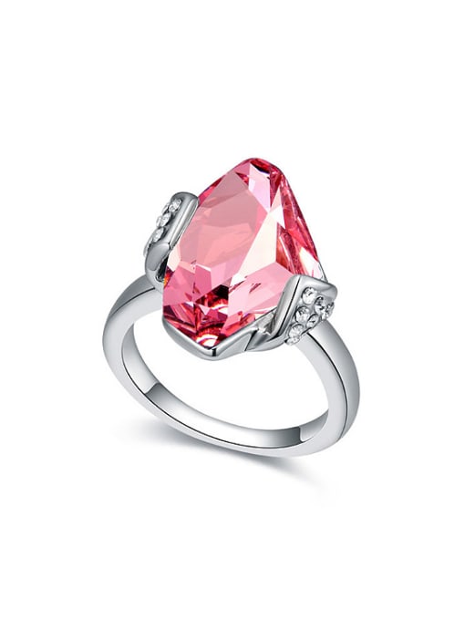 QIANZI Fashion Irregular austrian Crystal Alloy Ring