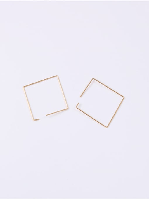 GROSE Titanium With Gold Plated Simplistic Geometric Clip On Earrings 3