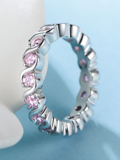 Pink Pink Zircon Multistone ring