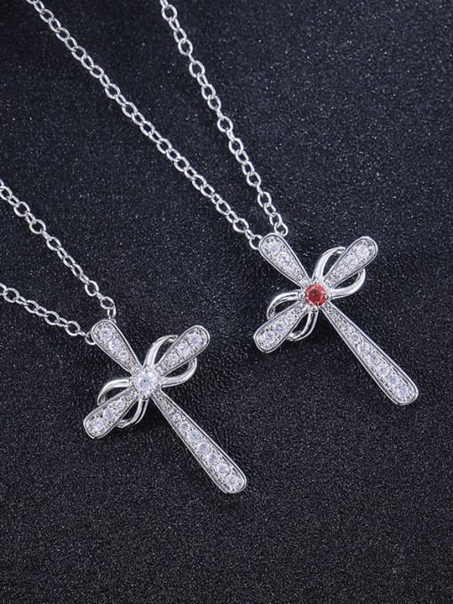 MATCH Copper With Platinum Plated Simplistic Cross Necklaces 1