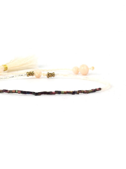 HB568-B Adjustable Bohemia Handmade Woven Tassel  Bracelet