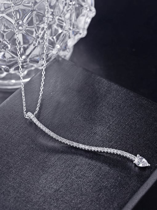 ALI Simple micro-inlaid AAA zircon snake-shaped necklace 2