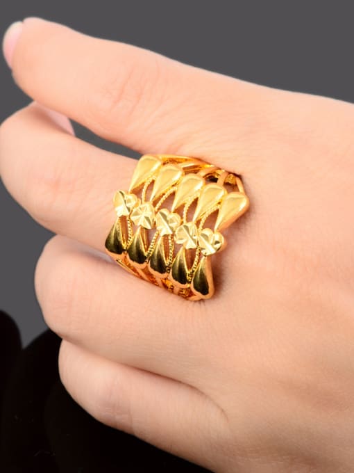 Yi Heng Da Women Personality Bowknot Shaped Gold Plated Ring 2