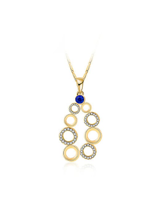 Ronaldo Fashionable Multi Circle Shaped Rhinestones Necklace