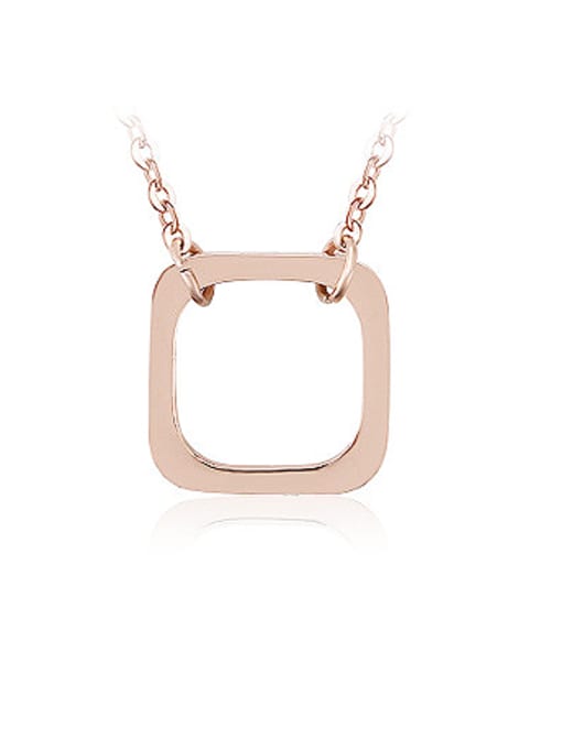OUXI 18K Rose Gold Titanium Stainless Steel  Necklace 0