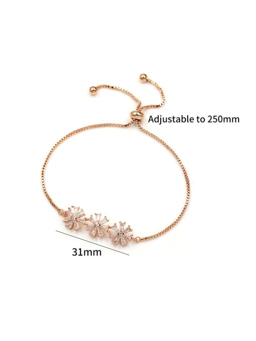 Mo Hai Copper With Cubic Zirconia Personality snowflake adjustable Bracelets 4