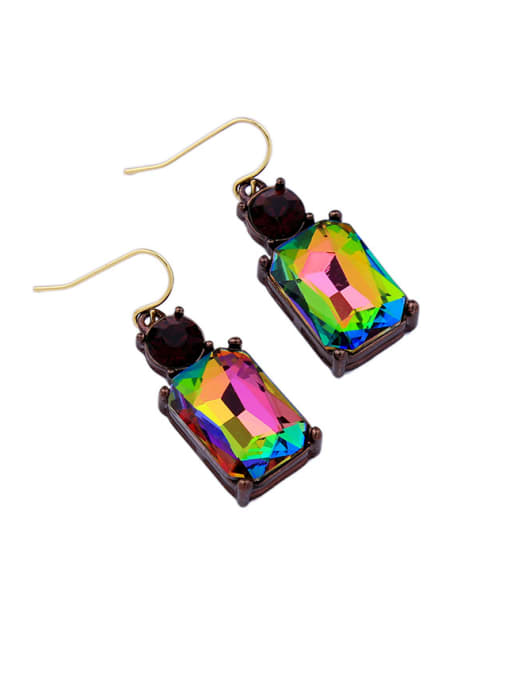 KM Fashion Artificial Crystal Geometric drop earring 3