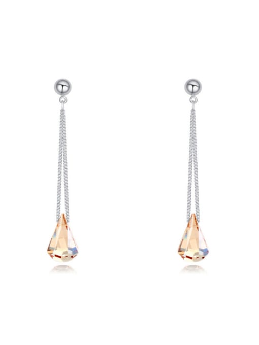 QIANZI Fashion Water Drop austrian Crystals Alloy Drop Earrings