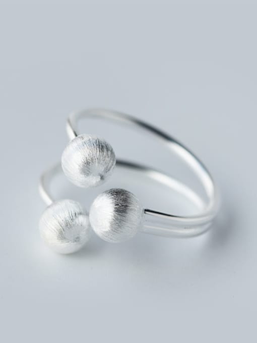 Rosh 925 Sterling Silver With Platinum Plated Trendy Ball Rings 2