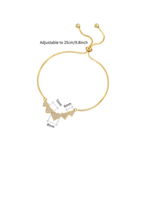 Mo Hai Copper With  Cubic Zirconia  Simplistic Triangle Adjustable Bracelets 3