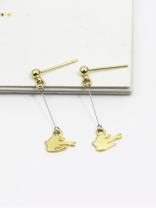 Lang Tony Creative 16K Gold Plated Swallow Shaped Earrings 3
