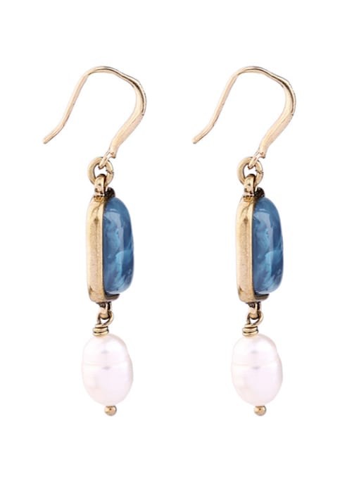 KM Stones Artificial Pearls drop earring 1