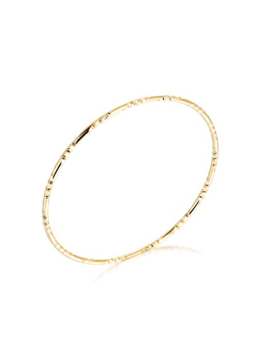 Open Sky Simple Gold Plated Round Women Bangle 0
