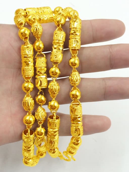 golden Men Exquisite Hollow Geometric Shaped Necklace