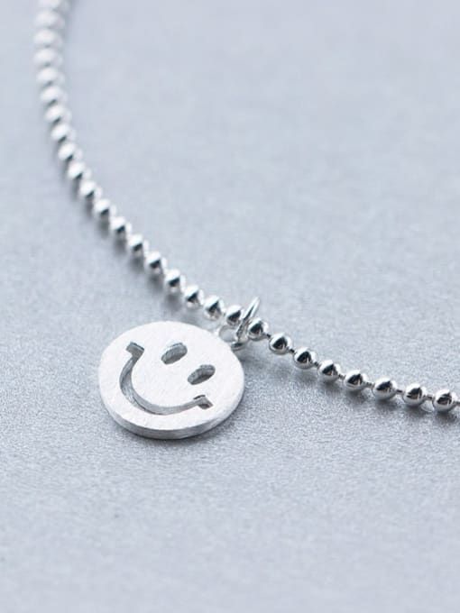 Rosh 925 Sterling Silver With Platinum Plated Fashion smile Anklets 2