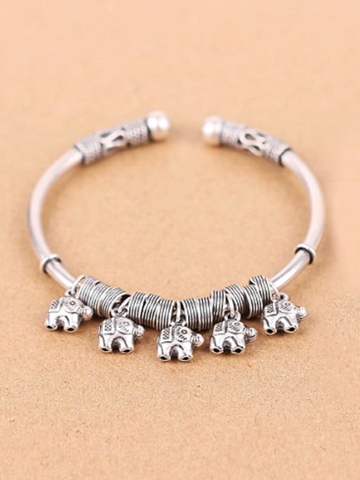 Peng Yuan Personalized Little Elephants Opening Bangle