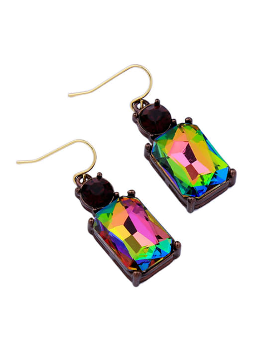 Colour Fashion Artificial Crystal Geometric drop earring