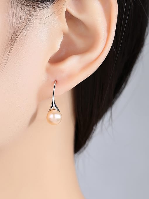 CCUI Pure silver 8-8.5mm Natural Pearl Earrings 1