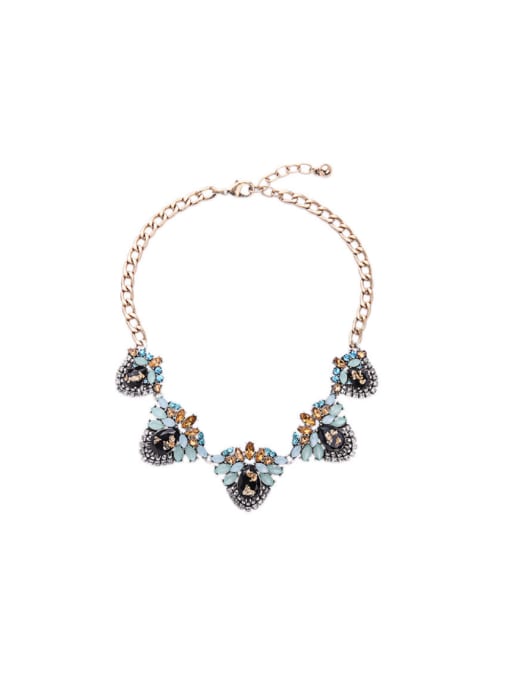 KM Luxury Flower Shaped Alloy Necklace 0