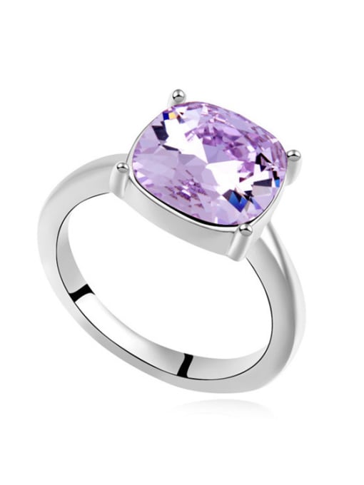 purple Simple austrian Crystal Alloy Ring