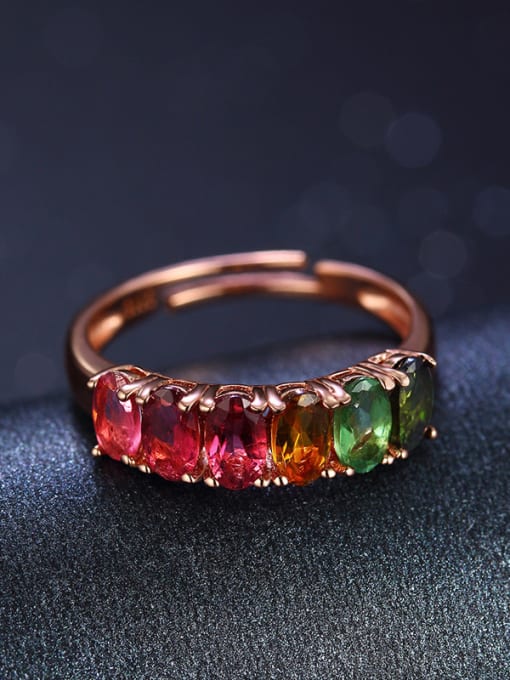Deli Multi-color Gemstones Multistone ring 1