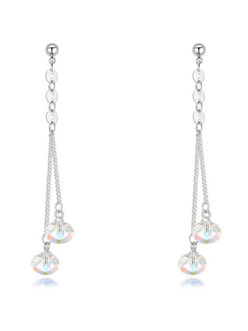 QIANZI Simple Little austrian Crystals Alloy Drop Earrings 1