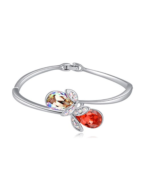 red Simple Water Drop austrian Crystals Alloy Bangle