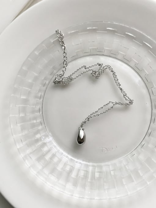 Boomer Cat Sterling silver water drop simple necklace 2