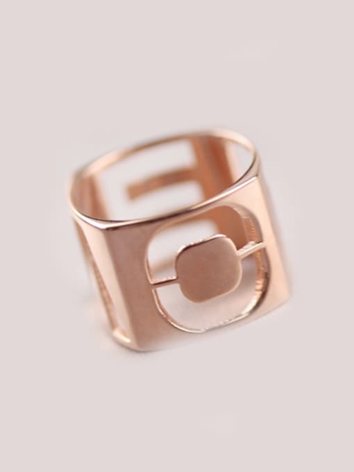 GROSE Exaggerated Hollow Letter Fashion Ring 0