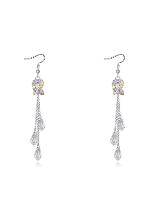 QIANZI Fashion Water Drop austrian Crystals Alloy Platinum Plated Earrings 0