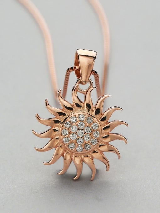 One Silver Fashion Sun Pendant 3