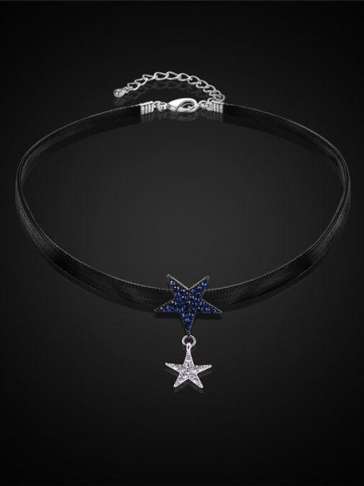 Double Color Exquisite Star Shaped Rhinestone Collar